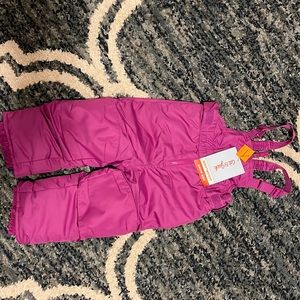 Toddler girl 2T pink fleece lined snow pants.